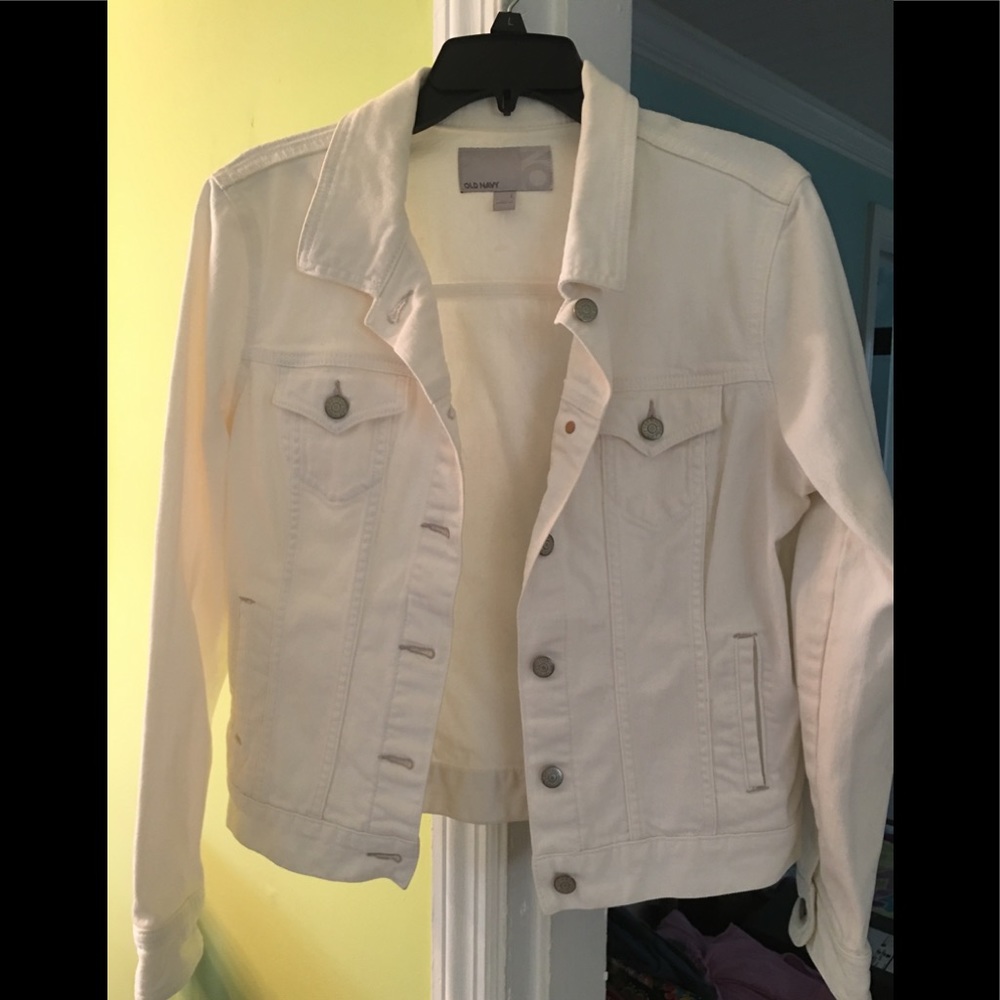 Old Navy white denim jacket